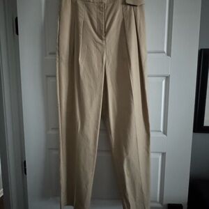 Stylish Tan High-Waisted Wide leg Pants